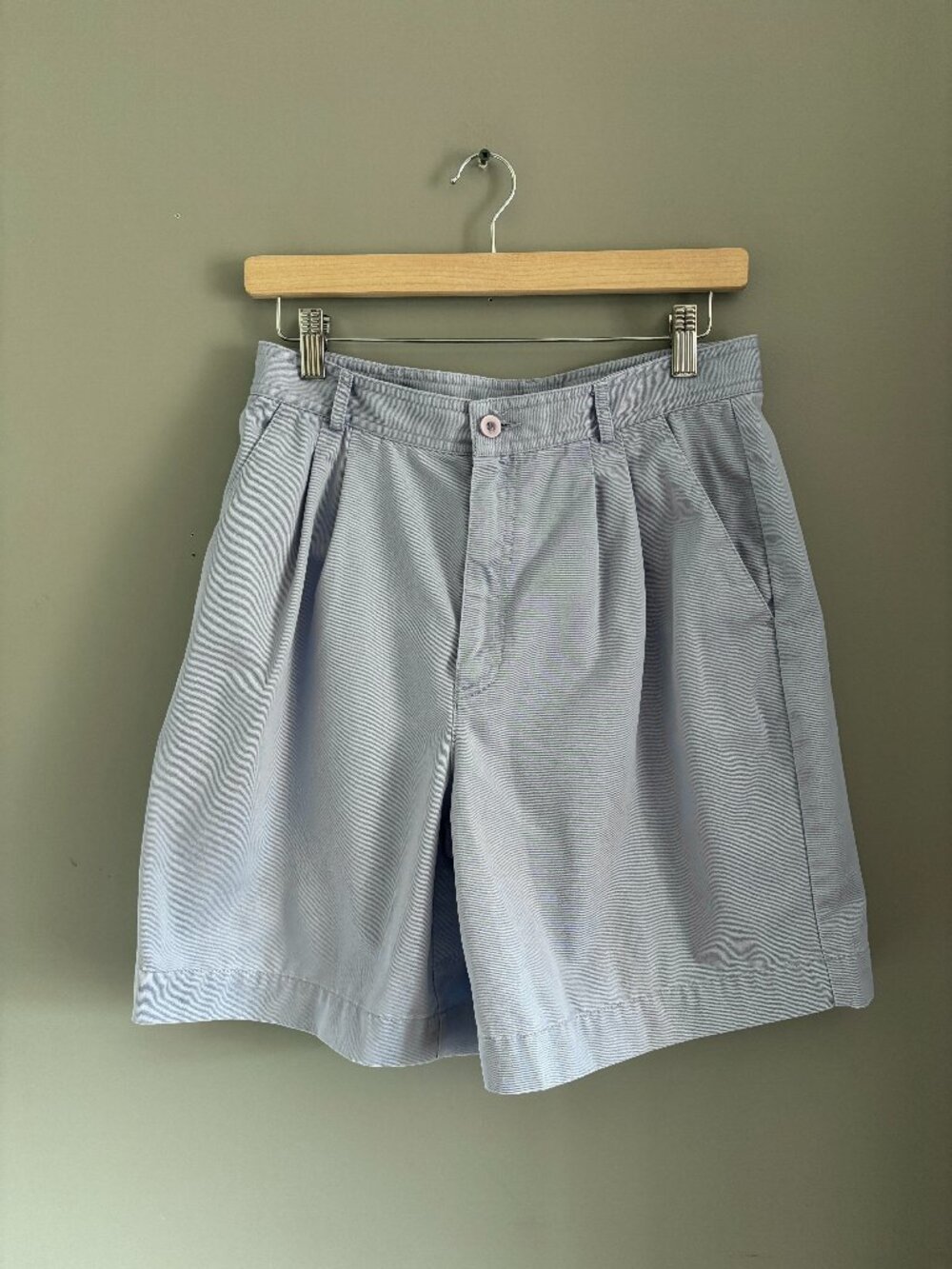 Vintage Hydrangea Blue Cotton Shorts